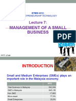 L7 - Management of a Small Business & Managing Ent Growth