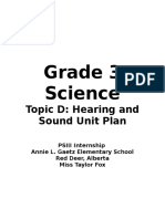 Hearing and Sound Unit Plan