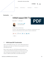 HANA Based BW Transformation _ SAP Blogs
