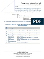 Temprecord International Ltd. IP Rating Information Sheet PDF