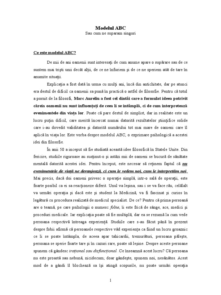 Modelul ABC Explicat | PDF