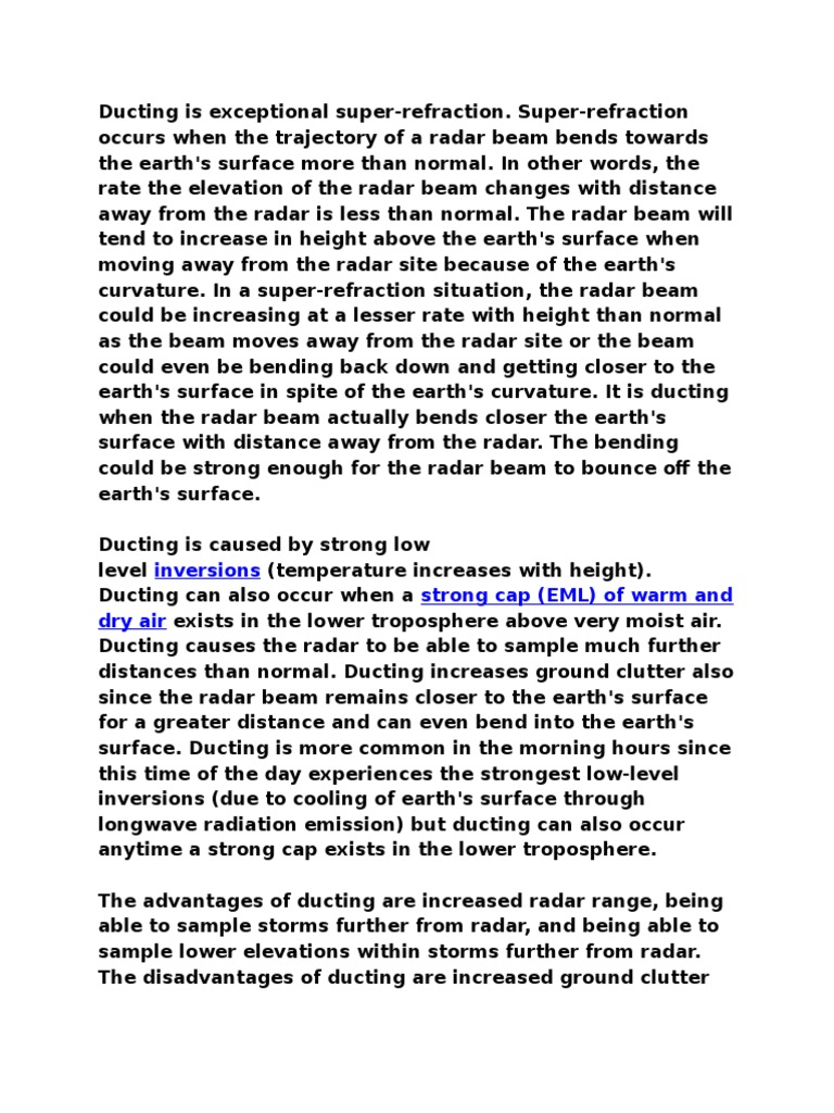 The Phenomenon of Radar Ducting Causes, Effects, and Implications PDF