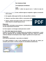 Química experimental - Métodos de separação