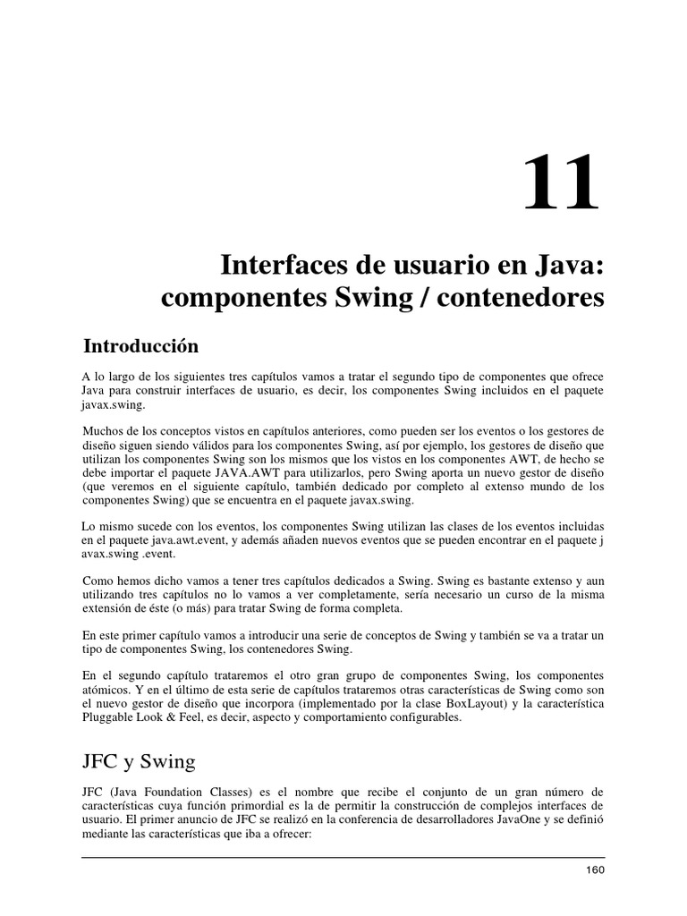Swing Java PDF | PDF | Java (lenguaje de programación) | Ventana ...