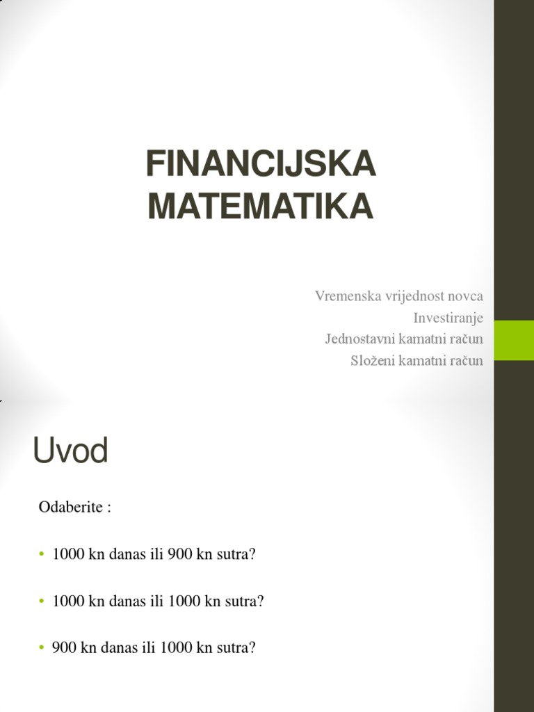 Financijska Matematika | PDF