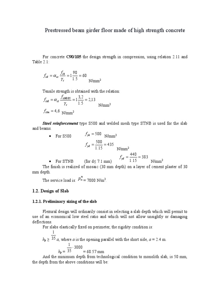Prestressed Concrete Beam Design Guide | PDF