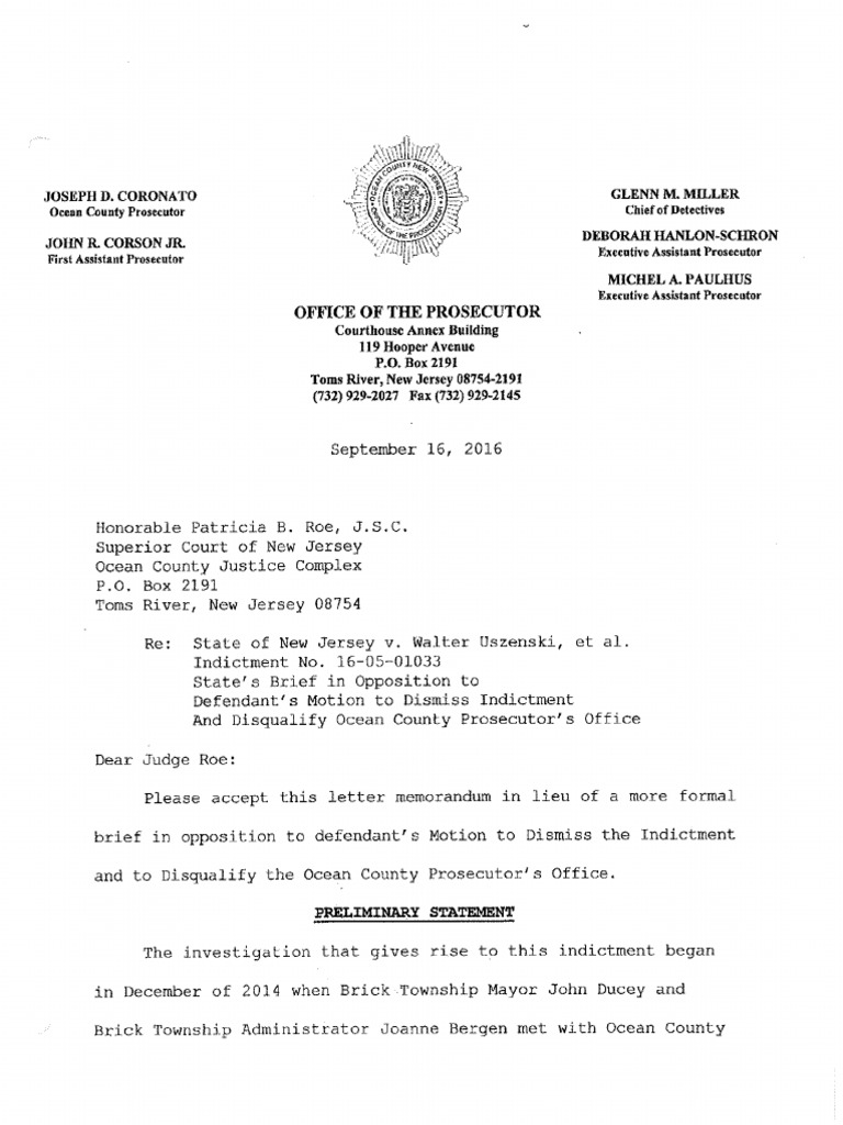 First Two Pages of Prosecutor's Opposition Brief | PDF