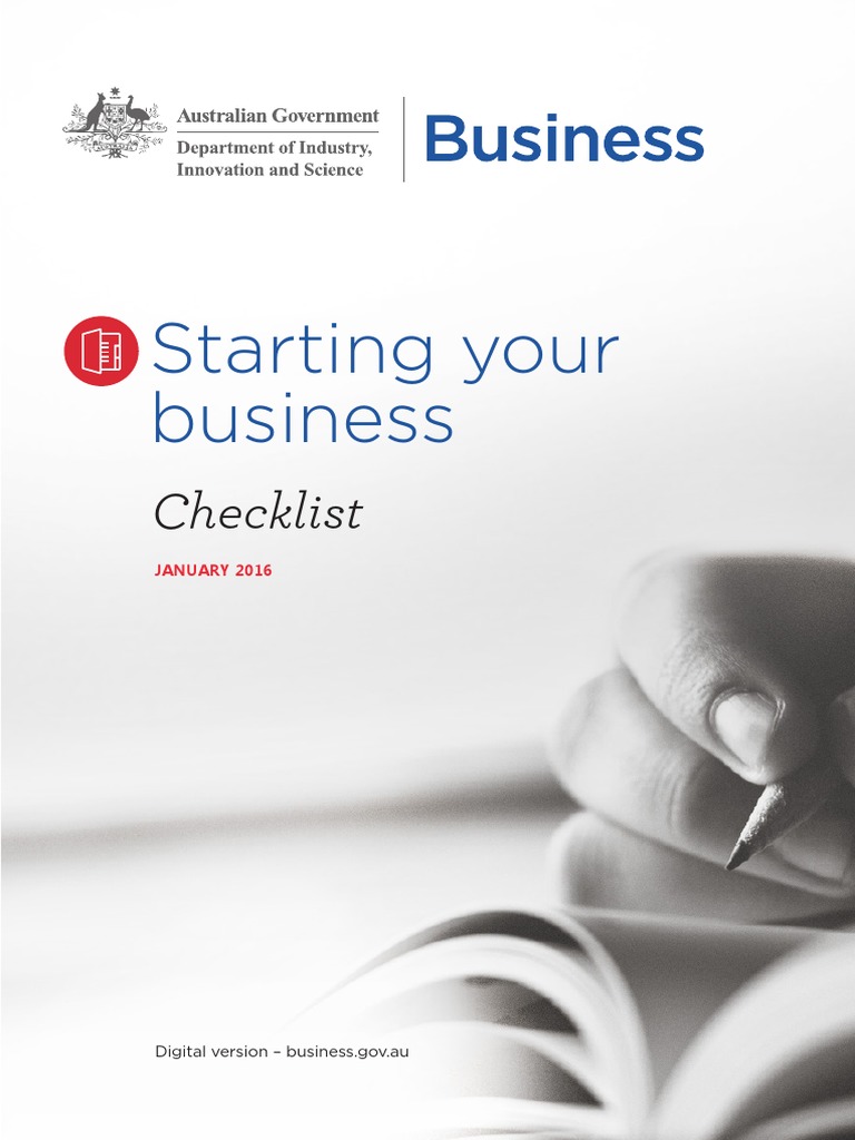 Starting Your Business Checklist | PDF | Taxes | Trademark