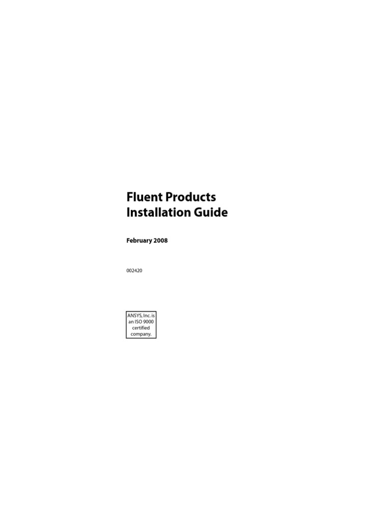 Fluent Products | PDF | Command Line Interface | Installation (Computer ...