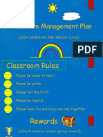 Classroom Management Plan: Leon Serrano 2Nd Grade Class