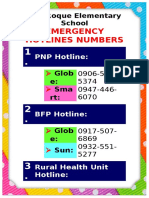 San Roque Elementary School Emergency Contact Numbers