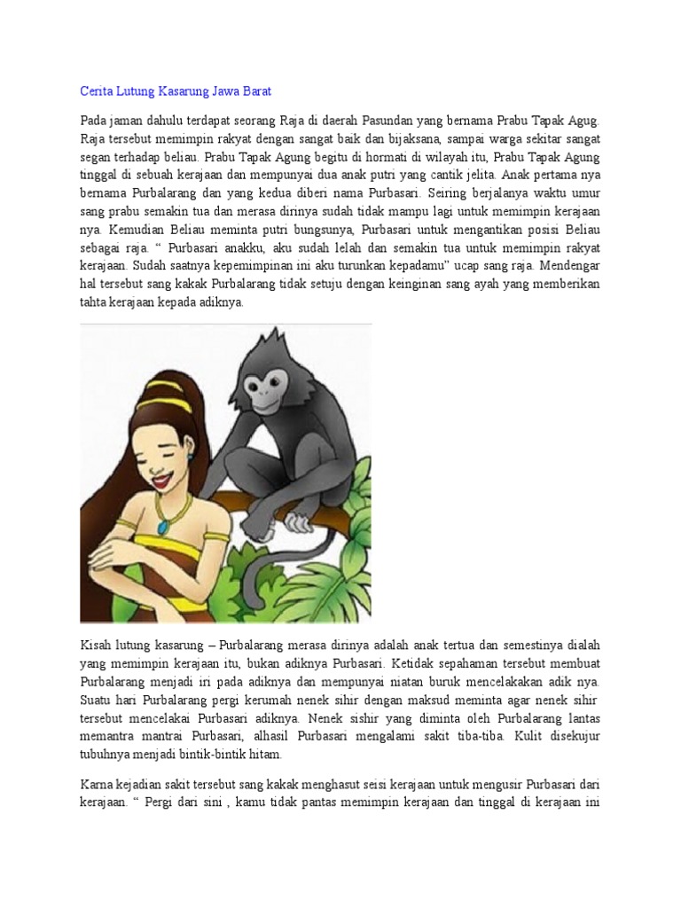 29 Gambar Cerita Rakyat Lutung Kasarung Cari Gambar Keren Hd