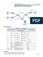 4.1.3.5 Packet Tracer - Configuring IPv4 and IPv6 Interfaces Instructions.docx