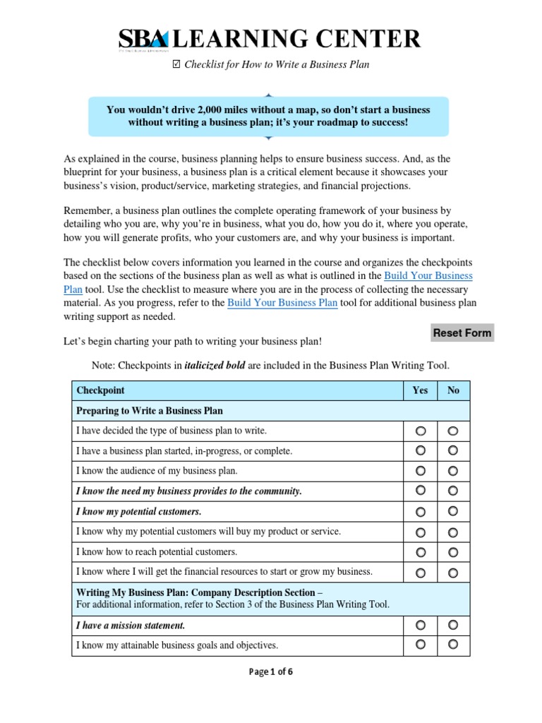 How to write a business plan step-by-step picture