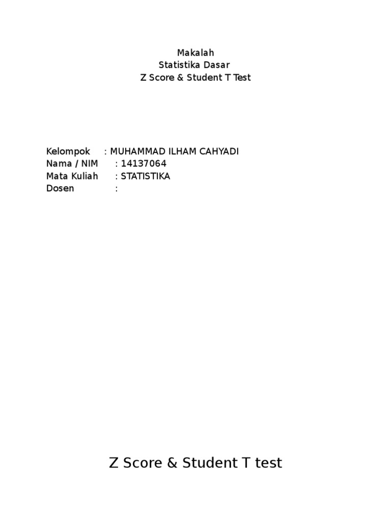 16+ Contoh Soal Z Score - Kumpulan Contoh Soal