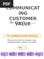 Communicat ING Customer Value: Dr. Kiran.G