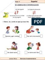 1er Grado - Español - Los Signos de Admiración e Interrogación PDF
