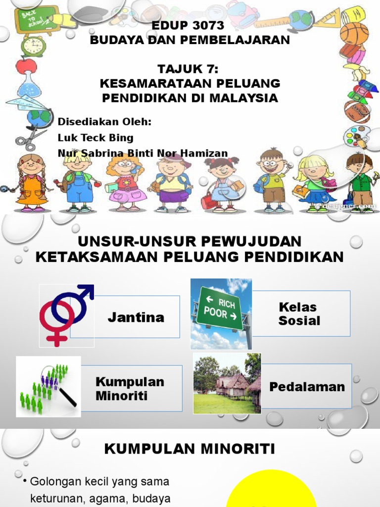 Tajuk 7 Kesamarataan Peluang Pendidikan | PDF