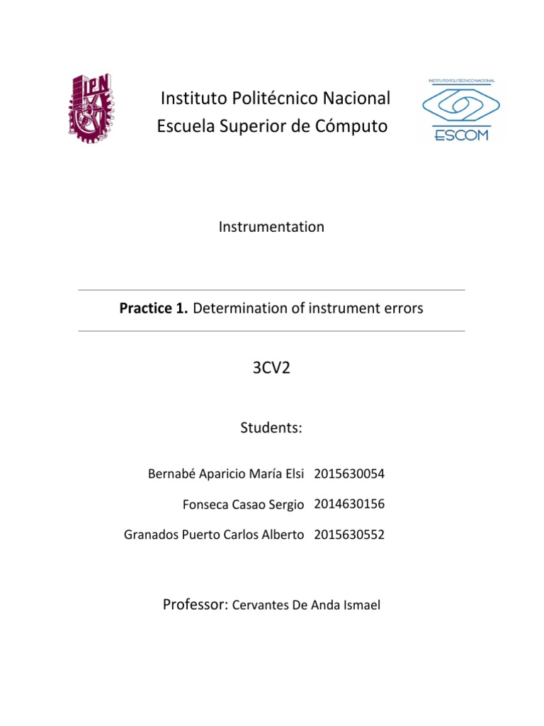 Instrument Errors in Measurement Practices | PDF | Observational Error ...