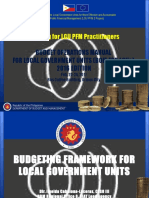 Training For LGU PFM Practitioners: Budget Operations Manual For Local Government Units (Bom For Lgus), 2016 EDITION
