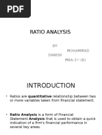 Ratio Analysis: BY-Mohammad Danish MBA-3 (B)