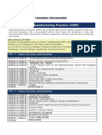 GMP Training Program Outline