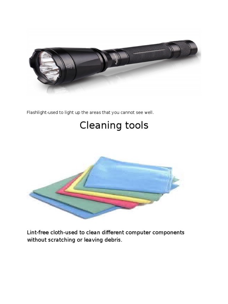 Cleaning Tools LintFree ClothUsed To Clean Different Computer Components Without Scratching