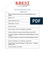 BTech CIVIL Major Project List 2017