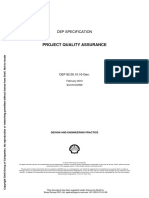 Project Quality Assurance: Dep Specification