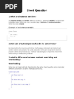 Short Question: 1.what Are Instance Variable?