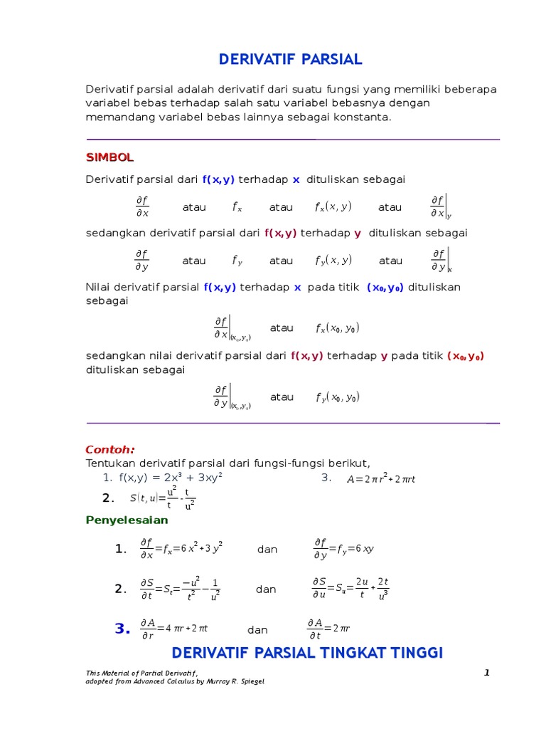 derivatif parsial