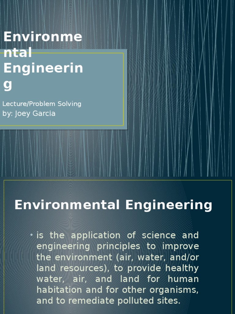 Environmental Engineering Overview | PDF | Waste Management | Municipal ...