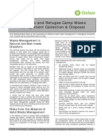 Domestic and Refugee Camp Waste Management Collection and Disposal