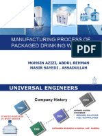 Manufacturing Process of Packaged Drinking Water: Universal Engineers