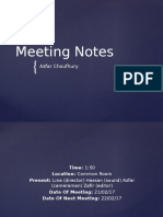 Meeting Notes Week 11