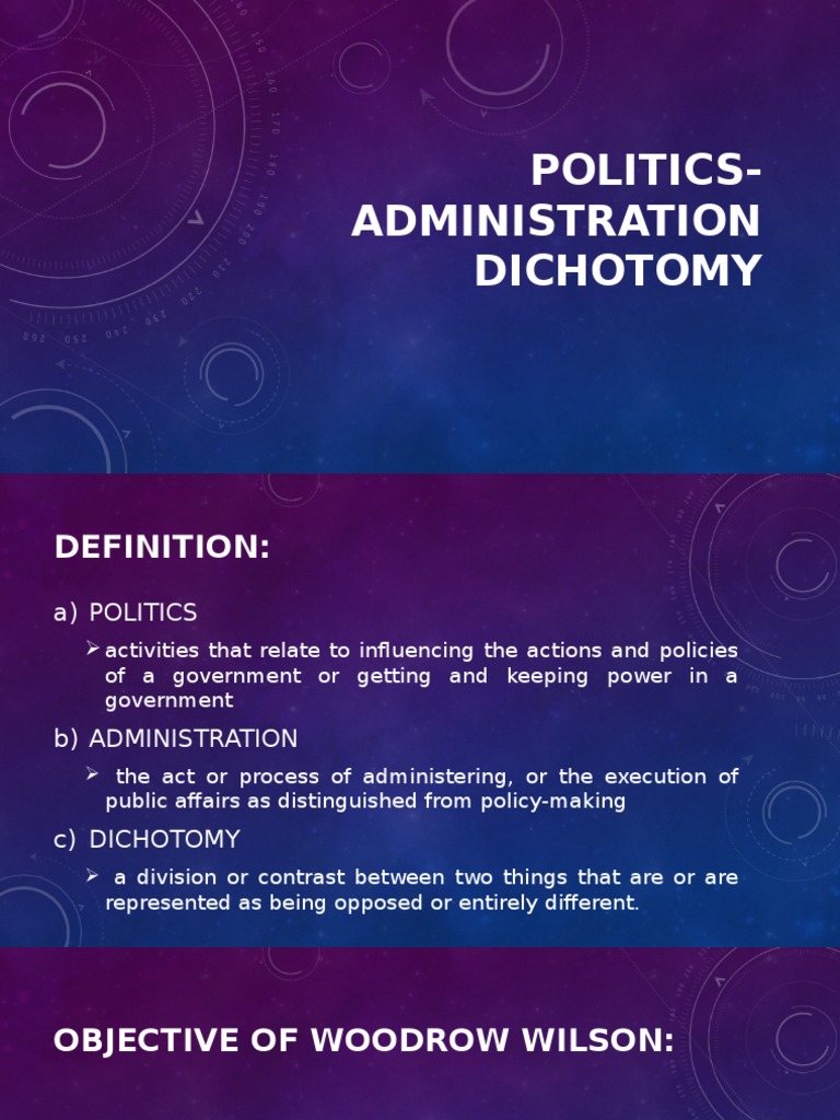 Politics-Administration Dichotomy Explained | PDF | Politics