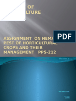 College of Horticulture C.A.U: Assignment On Nematode Pest of Horticultural Crops and Their Management Pps-212