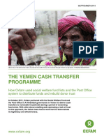 The Yemen Cash Transfer Programme: How Oxfam Used Social Welfare Fund Lists and The Post Office System To Distribute Funds and Rebuild Donor Trust