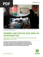 Women and Peace Building in Afghanistan: Building Local and National-Level Peace With The Meaningful Participation of Women
