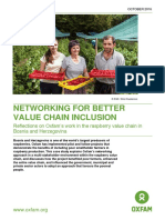 Networking For Better Value Chain Inclusion: Reflections On Oxfam's Work in The Raspberry Value Chain in Bosnia and Herzegovina
