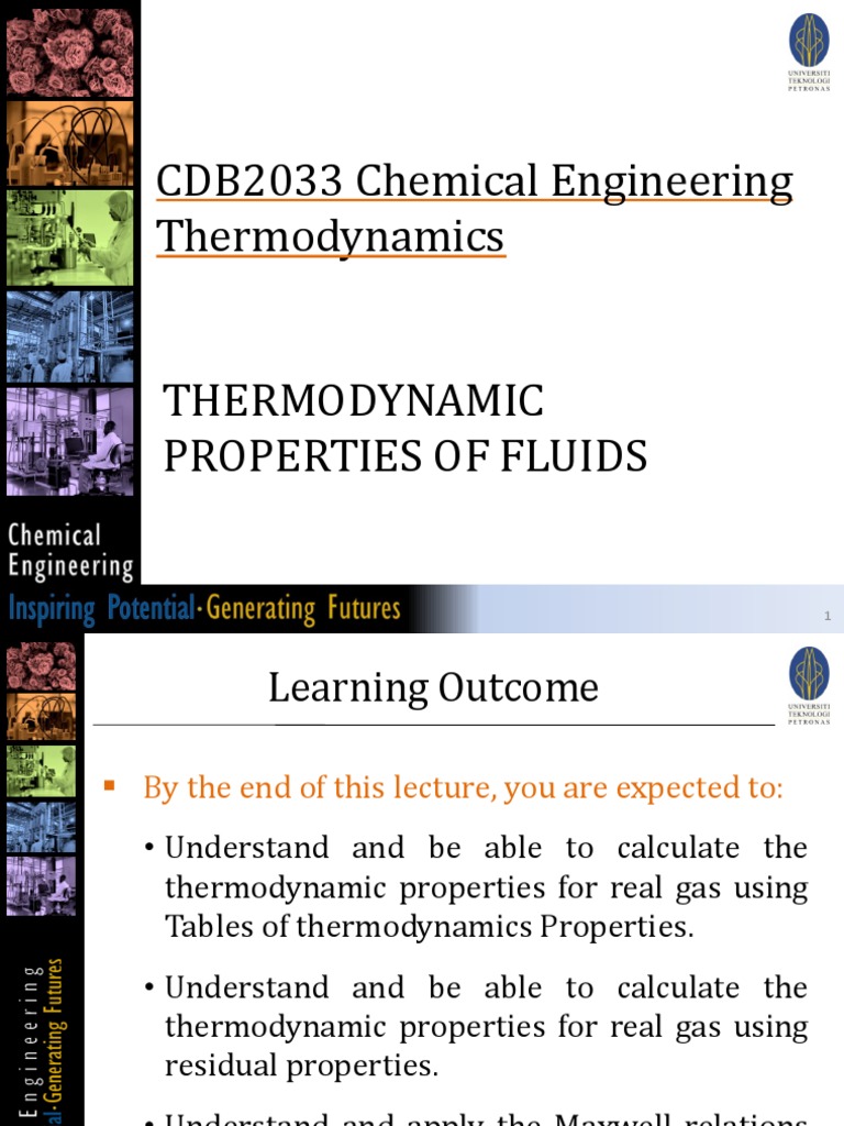 Thermodynamic Properties of Fluids | PDF | Thermodynamics | Enthalpy