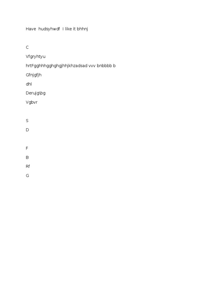 Nonsensical Text Document | PDF