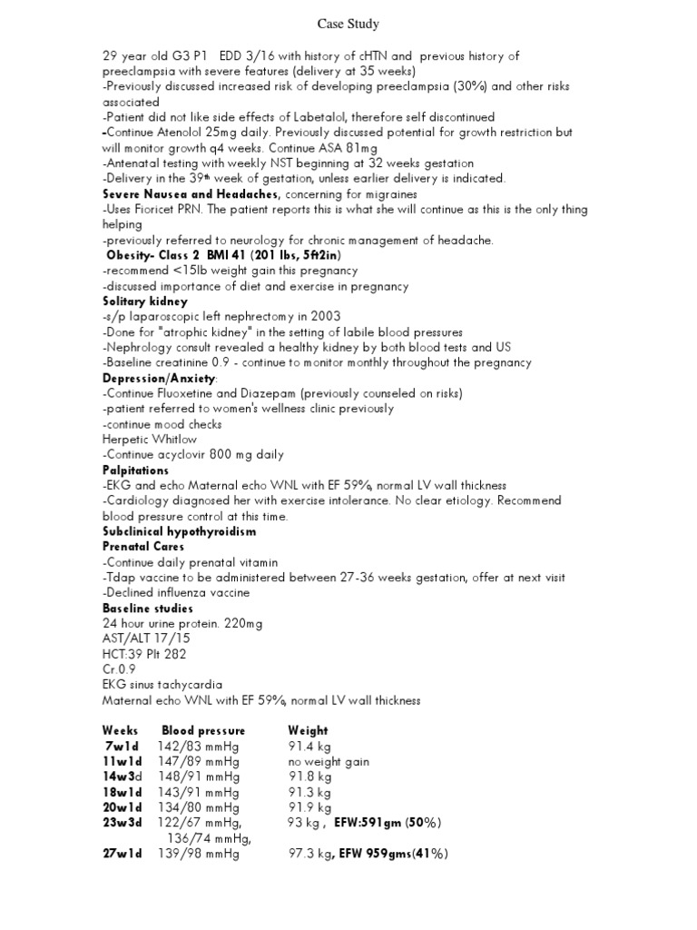 preeclampsia case study pdf
