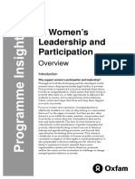 Women's Leadership and Participation
