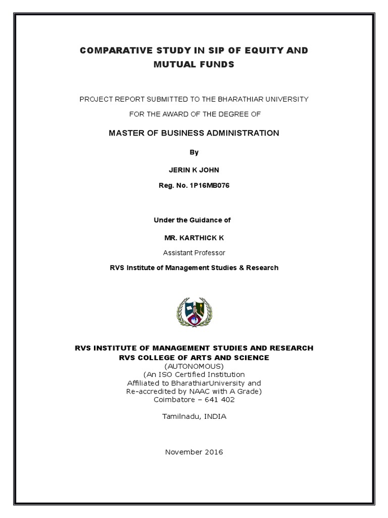 Comparative Study of SIPs in Funds | PDF | Academic Degree | Science