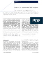 Application of A Barometer For Assessment of Oral Functions: Donders Space