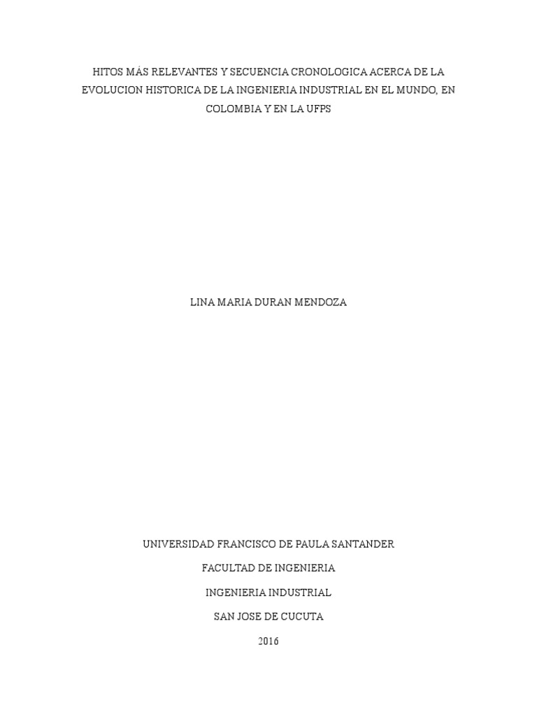 Historia de La Ingenieria Industrial | Descargar gratis PDF ...