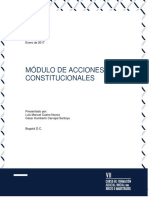 Acciones constitucionales para la protección de derechos e intereses colectivos