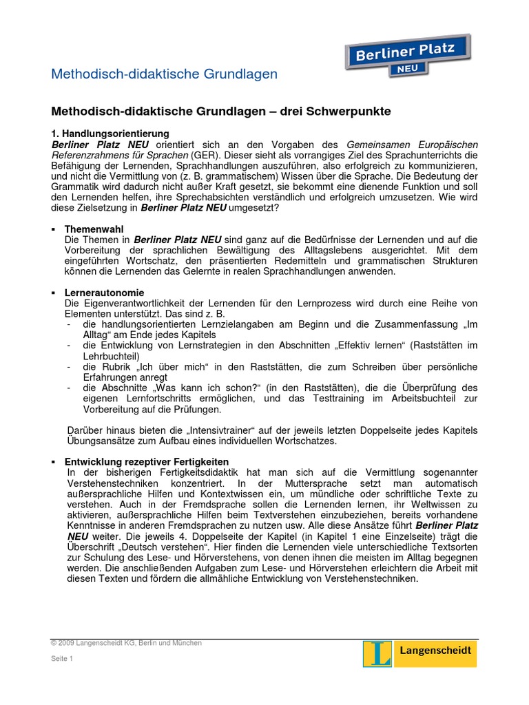 Methodisch-Didaktische Grundlagen1