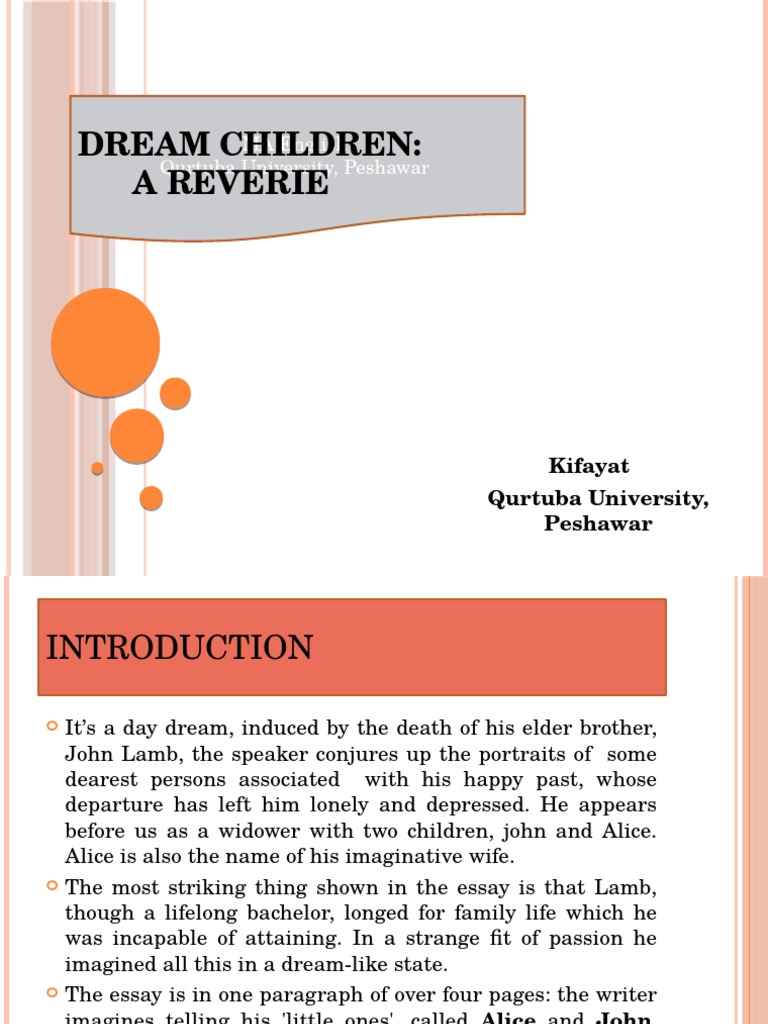 Dream Children Unconscious Mind Psychological Concepts